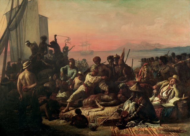 "The Slave Trade" by Auguste François Biard, 1840