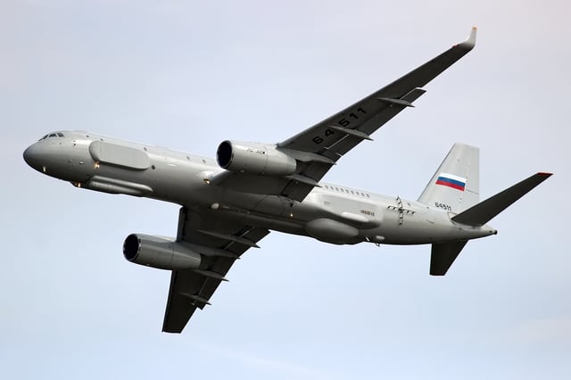 Tu-214R inflight from Borisoglebskoye airfield (2014)