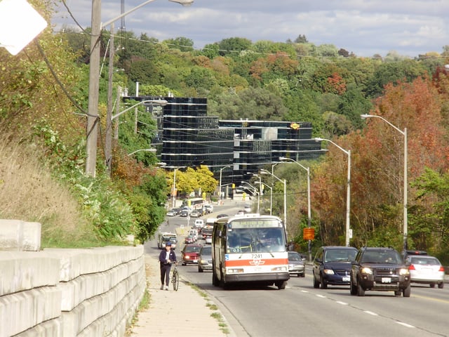 Looking east on Wilson Avenue towards Yonge Street