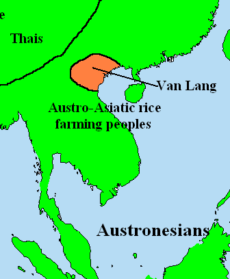 Map of Văn Lang, 500 BC.