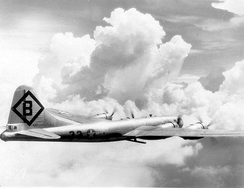 A B-29 of the 16th Bombardment Group during World War II in 1944