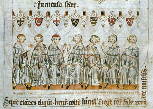The Seven Prince-electors (Codex Balduini Trevirorum, c. 1340)
