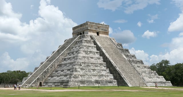 The El Castillo pyramid, at Chichén Itzá, Mexico