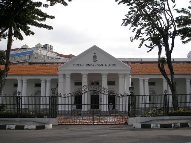 Penang State Assembly Building at Light Street, home to Penang's legislature