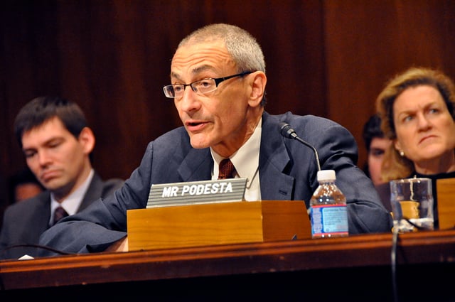 John Podesta testifies before the Senate Budget Committee Task Force on Government Performance.