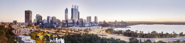Perth skyline from Kings Park, 2012