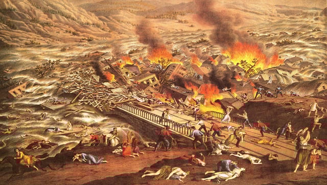 South Fork Dam failure and resulting flood that destroyed Johnstown in Pennsylvania in 1889