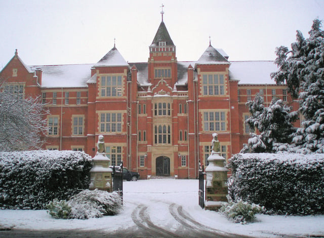 The frontage of Warwick School, one of the oldest independent schools in England