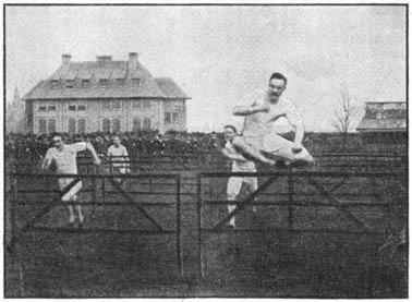 An early model of hurdling at the Detroit Athletic Club in 1888