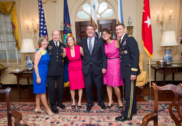 Flynn with Martin Dempsey and Ashton Carter, June 11, 2013