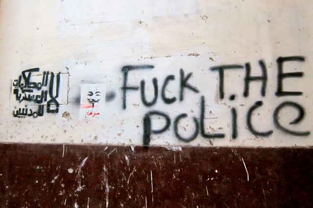 "Fuck the police" graffiti in Cairo, 2011