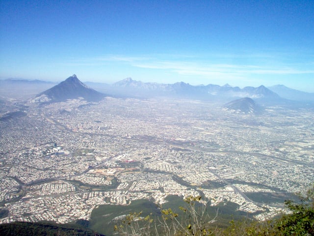 Expansive view of the Monterrey urban area