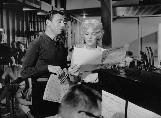 Yves Montand and Monroe in the musical comedy Let's Make Love