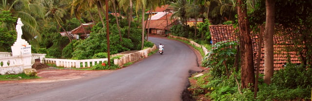 Most of Goa is well connected by roads.