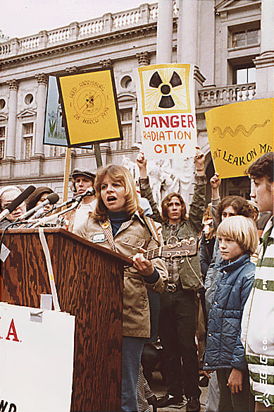 Anti-nuclear protest at Harrisburg in 1979, following the Three Mile Island accident