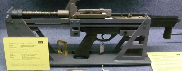 An early functioning prototype of the G11 mechanism.