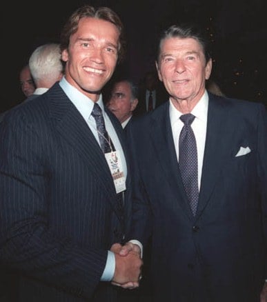 Schwarzenegger with President Ronald Reagan in 1984