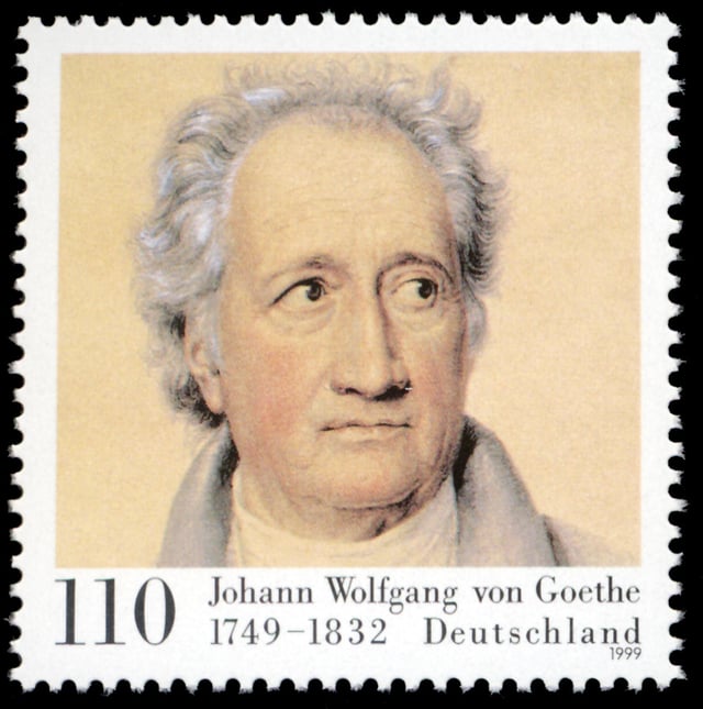 Goethe on a 1999 German stamp
