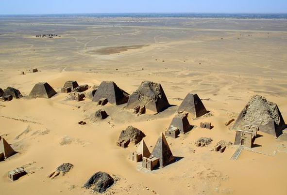 Nubian pyramids in Meroë.