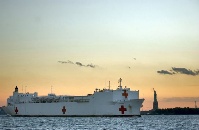 USNS Comfort, a U.S. Navy hospital ship