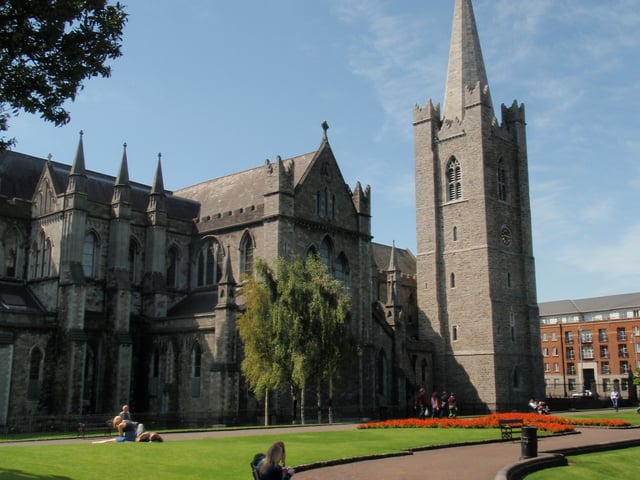 St Patrick's Cathedral, Dublin, is the national Cathedral of the Church of Ireland.