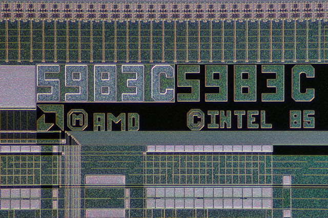 AMD processor with Intel logo