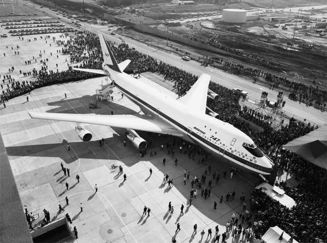 The prototype 747 was first displayed to the public on September 30, 1968.