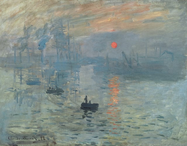 Impression, Sunrise (Impression, soleil levant), 1872; the painting that gave its name to the style and artistic movement. Musée Marmottan Monet, Paris