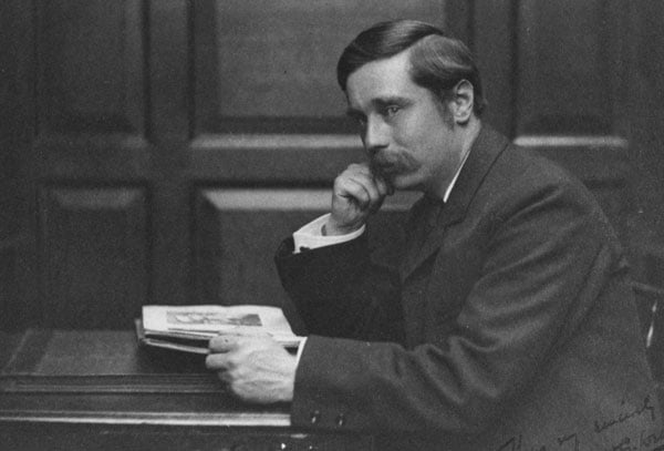 Wells studying in London c. 1890