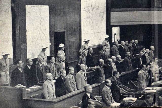 The defendants at the Tokyo War Crimes Trials