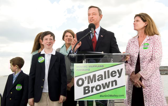 O'Malley announces his gubernatorial campaign in Baltimore.