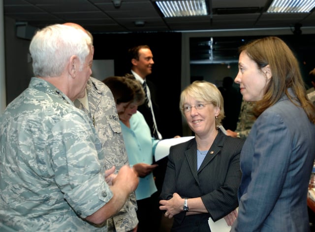 U.S. Senators Patty Murray and Maria Cantwell visit Fairchild Air Force Base outside Spokane