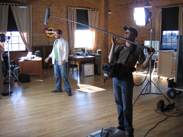 Sound crews work in the background of reality television shows.
