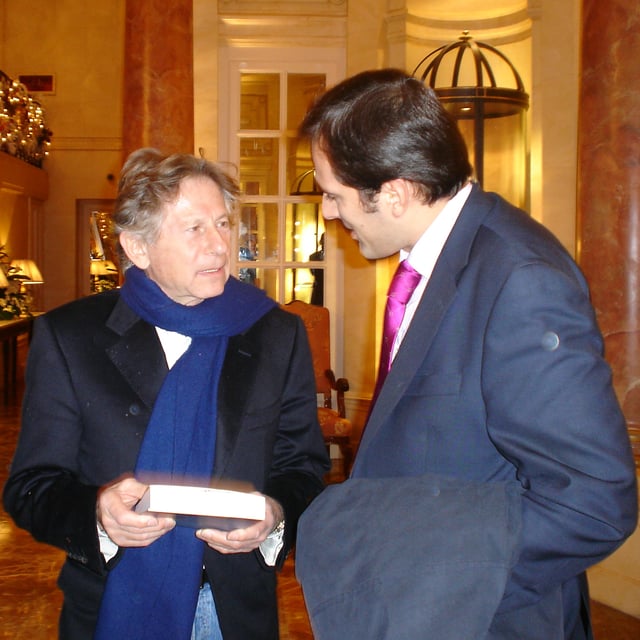 Polanski and Spanish writer Diego Moldes, Madrid 2005