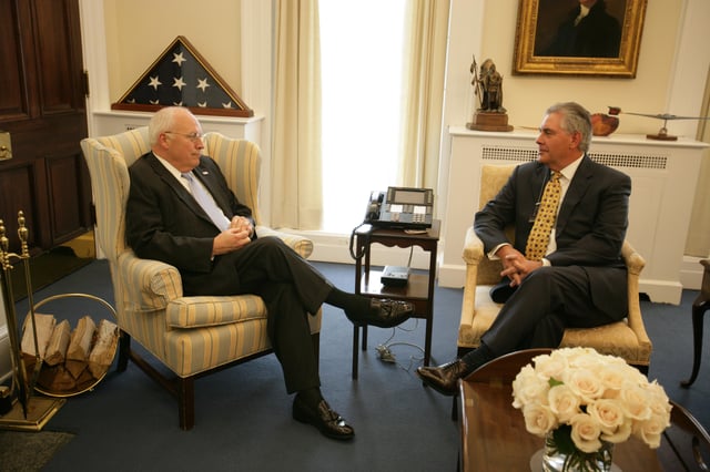 ExxonMobil Chairman Rex Tillerson with Vice President Dick Cheney, 2007