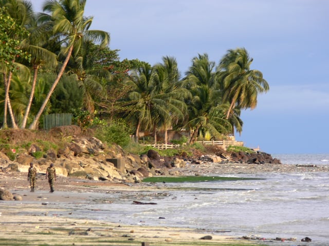 Beach scene in Gabon