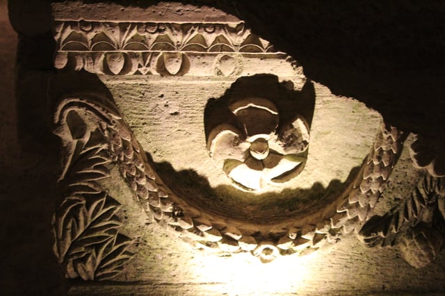 Decorated sarcophagus in "Cave of the Coffins", Catacomb no. 20