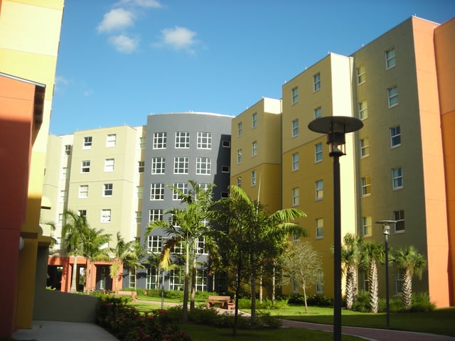 Lakeview Hall North and South residence halls.