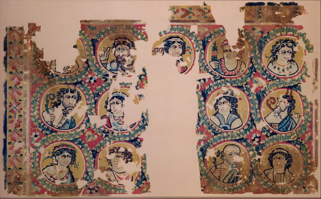 Hanging with Dionysian Figures from Antinopolis, 5th–7th century (Metropolitan Museum of Art)
