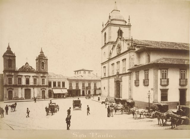 Cathedral Square of São Paulo in 1880, during the reign of Emperor Pedro II by Marc Ferrez.