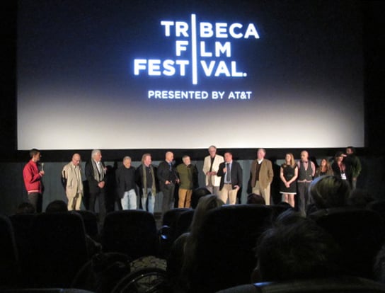 After the premiere of a documentary film at the 2015 Tribeca Film Festival, subjects and creators onstage.