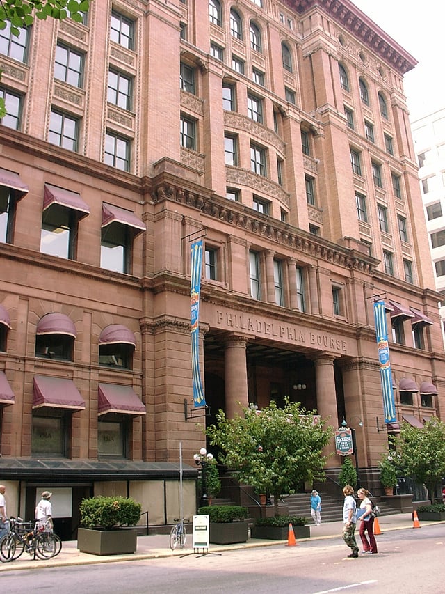 The Philadelphia Bourse Building (1893-95) housed a commodities exchange until the 1960s, and is now used for retail and offices