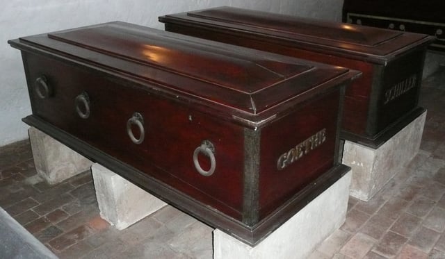 Coffins of Goethe and Schiller, Weimar vault