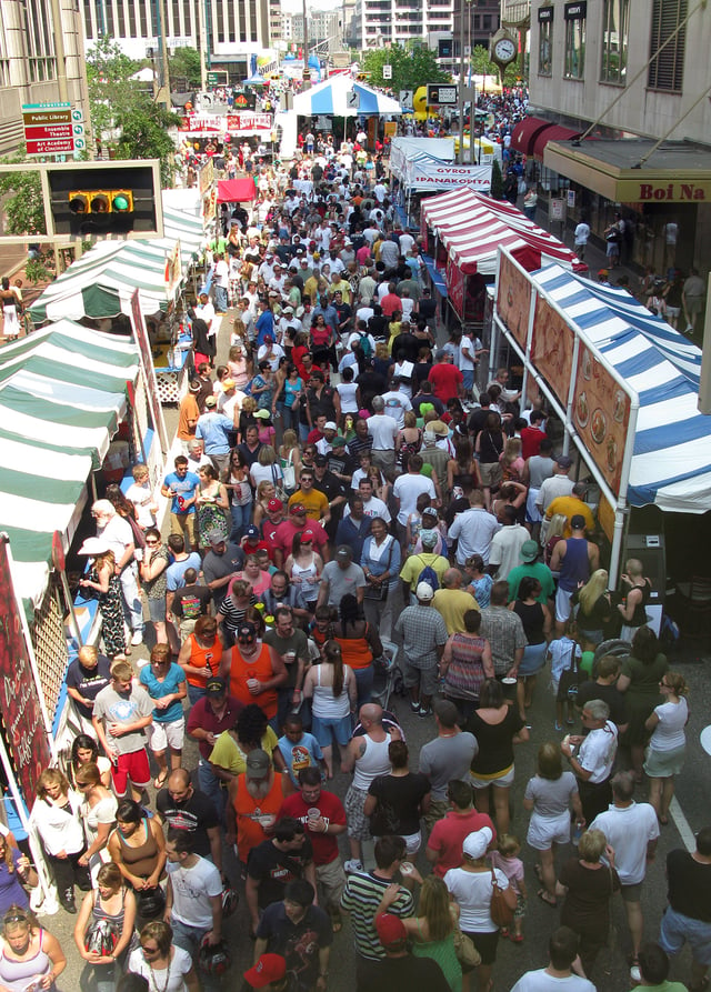 Approximately 1,000,000 attend Taste of Cincinnati yearly, making it one of the largest street festivals in the United States