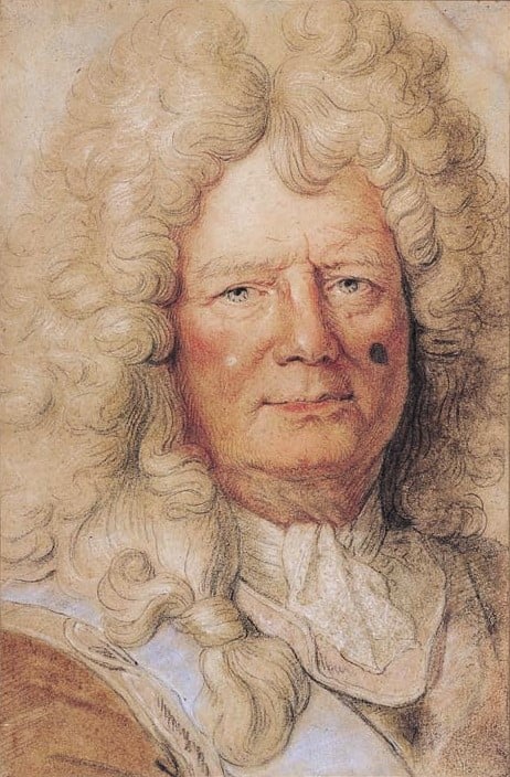Vauban; note scar on left cheek, from wound suffered at Douai in 1655, one of 16 in his career.