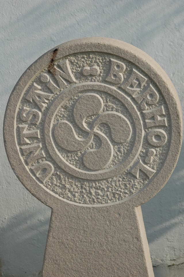 An example of Basque lettering in a funerary stela.