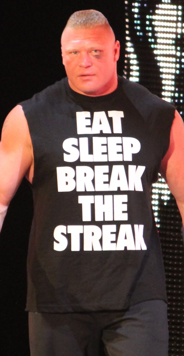Lesnar broke The Undertaker's undefeated WrestleMania streak in 2014.