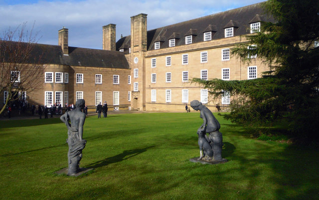 The lawn at St Mary's College, the first of the Hill colleges