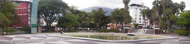 Panoramic view of Plaza las Heroínas in the central quarter of the city.