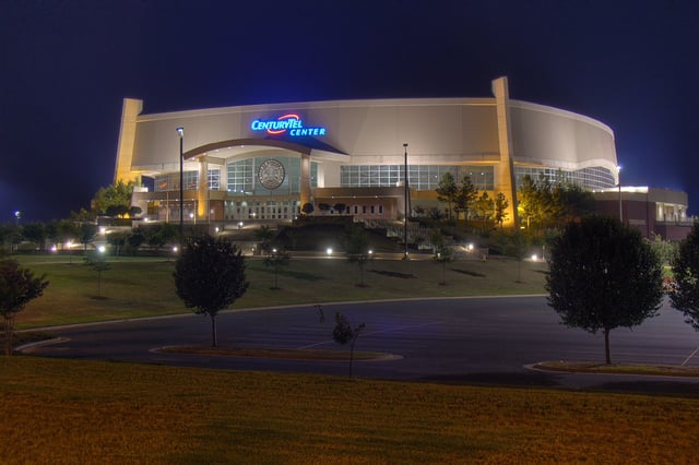 The CenturyTel Center hosts athletic events and concerts in Bossier City.